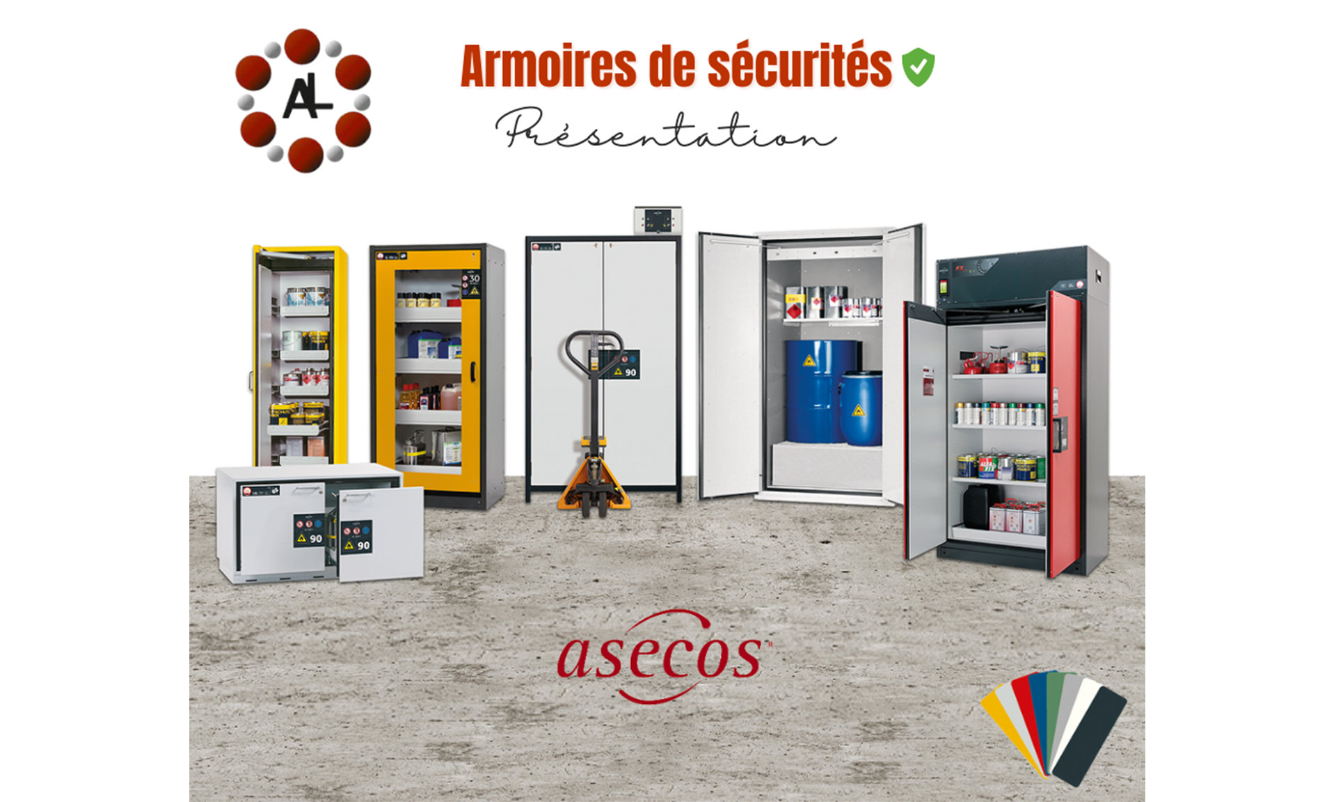 Les armoires de sécurité de notre partenaire Asecos GmbH