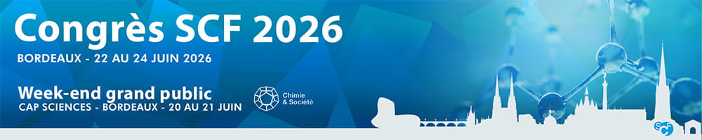 Bandeau de l'événement Congrès SCF, avec comme exposant Analytic Lab