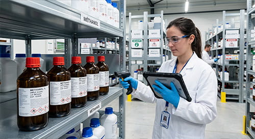 Gestion du stockage de produits chimiques et de réactifs